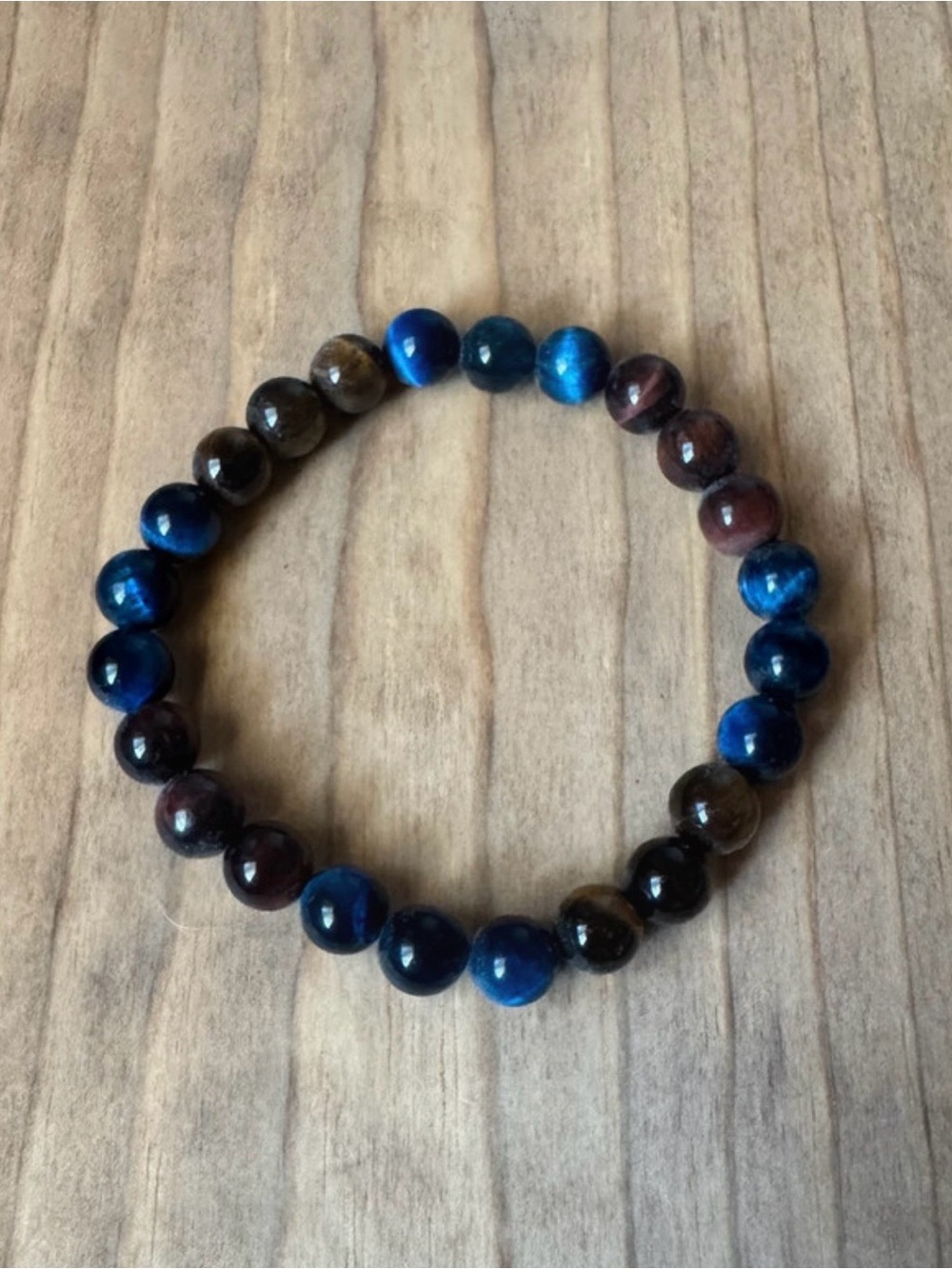 Evolve Mala Soothing Tiger’s Eye Stretch Beaded Bracelet |